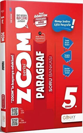 Günay 2026 5. Sınıf Paragraf ZOOM Soru Bankası