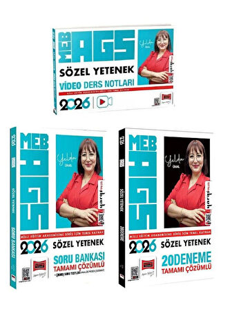 Yargı 2026 MEB-AGS Sözel Yetenek Video Ders Notları + Soru Bankası + 20 Deneme 3 lü Set