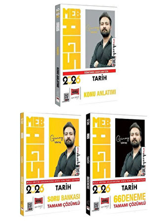 Yargı 2026 MEB-AGS Tarih Konu Anlatımı + Soru Bankası + 66 Deneme 3 lü Set