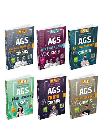 Dizgi 2026 MEB-AGS Tüm Dersler Çıkmış Sorular 6 lı Set