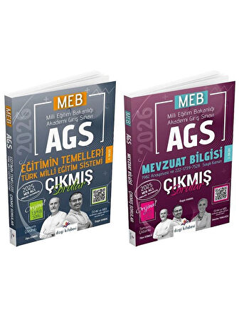 Dizgi 2026 MEB-AGS Eğitimin Temelleri + Mevzuat Bilgisi Çıkmış Sorular 2 li Set