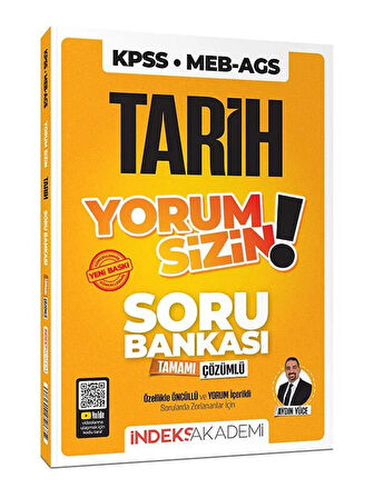 İndeks 2026 KPSS MEB-AGS Tarih Yorum Sizin Soru Bankası Çözümlü 