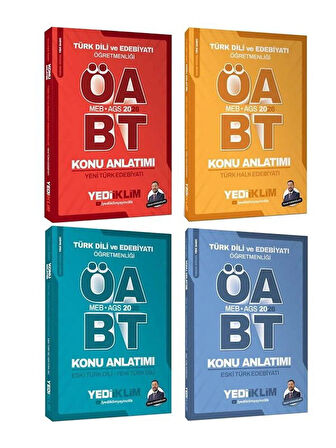 Yediiklim 2026 ÖABT MEB-AGS Türk Dili ve Edebiyatı Öğretmenliği Konu Anlatımı 4 lü Set 