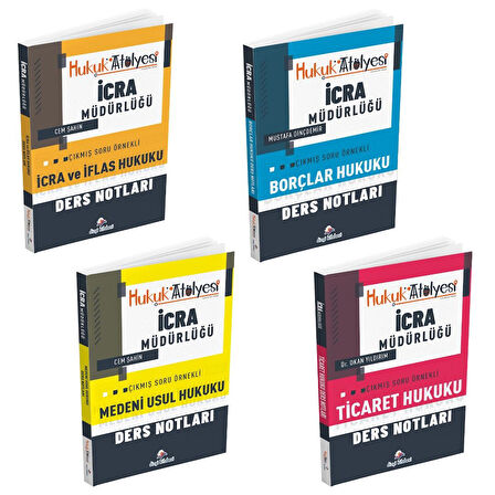 Dizgi Kitap Hukuk Atölyesi İcra Müdürlüğü Ders Notları 4 lü Set Dizgi Kitap