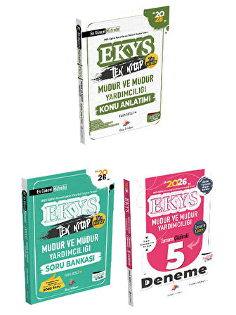 Dizgi 2026 MEB EKYS Müdür ve Yardımcılığı Konu Anlatımı + Soru Bankası + 5 Deneme 3 lü Set