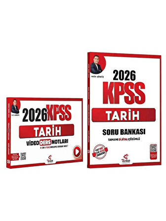 Tekrar Akademi 2026 KPSS Tarih Video Ders Notları + Soru Bankası 2 li Set