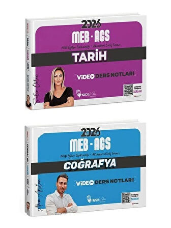 Hoca Kafası 2026 MEB-AGS Tarih + Coğrafya Video Ders Notları 2 li Set 