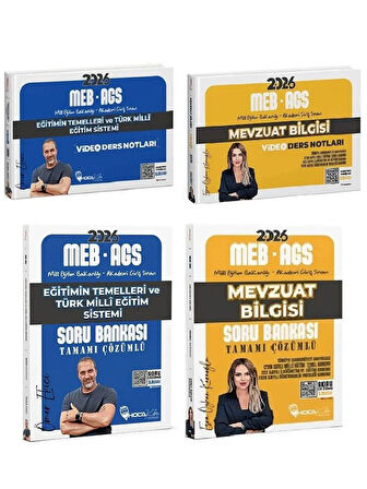 Hoca Kafası 2026 MEB-AGS Eğitimin Temelleri ve Türk Milli Eğitim Sistemi + Mevzuat Bilgisi Video Ders Notları Soru Bankası 4 lü Set