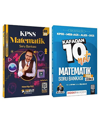 Yediiklim + İndeks 2026 KPSS Matematik Atölye + Kafadan 10 Net Soru Bankası 2 li Set 