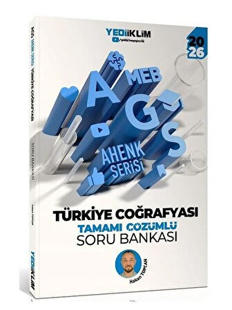 Yediiklim 2026 MEB-AGS Türkiye Coğrafyası Soru Bankası Çözümlü Ahenk Serisi