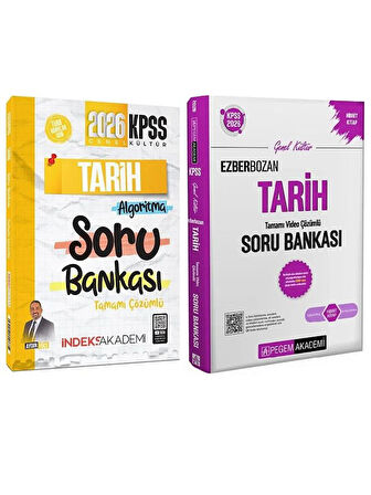 Pegem + İndeks 2026 KPSS Tarih Ezberbozan Soru Bankası 2 li Set