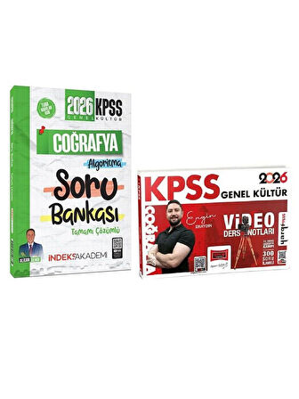 Yargı + İndeks 2026 KPSS Coğrafya Video Ders Notları + Soru Bankası 2 li Set 