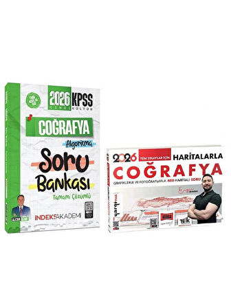 Yargı + İndeks 2026 KPSS Haritalarla Coğrafya + Soru Bankası 2 li Set