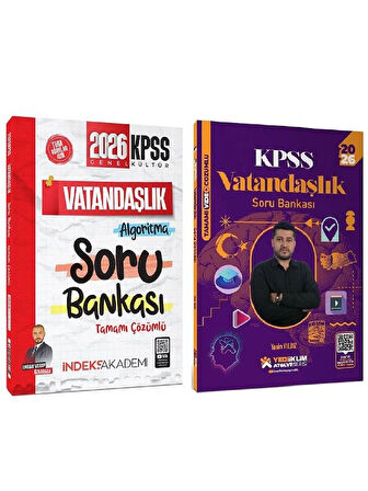 Yediiklim + İndeks 2026 KPSS Vatandaşlık Atölye Soru Bankası 2 li Set
