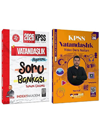 Yediiklim + İndeks 2026 KPSS Vatandaşlık Atölye Video Ders Notları + Soru Bankası 2 li Set