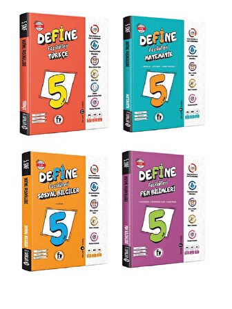 Fi Yayınları 5. Sınıf Maarif Modeil Define Fasikülleri Konu Türkçe Matematik Fen Sosyal 4 lü Set