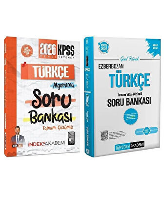 Pegem + İndeks 2026 KPSS Türkçe Ezberbozan Soru Bankası 2 li Set -