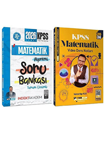 Yediiklim + İndeks 2026 KPSS Matematik Atölye Video Ders Notları + Soru Bankası 2 li Set
