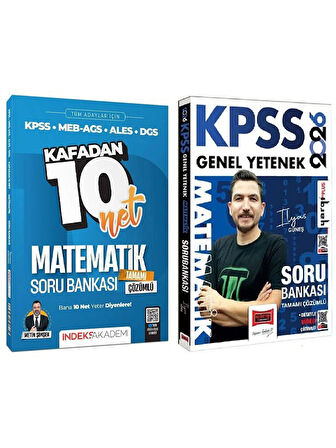 Yargı + İndeks 2026 KPSS Matematik Kafadan 10 Net Soru Bankası 2 li Set 
