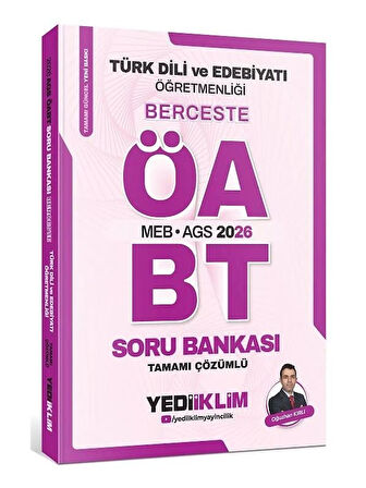 Yediiklim 2026 ÖABT MEB-AGS Türk Dili ve Edebiyatı Öğretmenliği Berceste Soru Bankası Çözümlü 