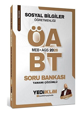 Yediiklim 2026 ÖABT MEB-AGS Sosyal Bilgiler Öğretmenliği Soru Bankası Çözümlü