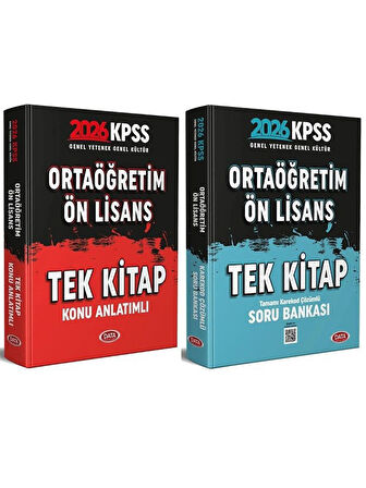 Data 2026 KPSS Lise Ortaöğretim Ön Lisans Konu Anlatımlı + Soru Bankası 2 li Set 