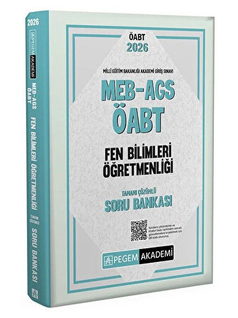 Pegem 2026 ÖABT MEB-AGS Fen Bilimleri Öğretmenliği Soru Bankası Çözümlü
