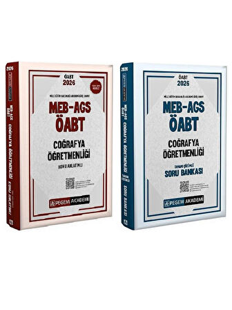 Pegem 2026 ÖABT MEB-AGS Coğrafya Öğretmenliği Konu Anlatımlı + Soru Bankası 2 li Set