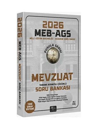 CBA 2026 MEB-AGS Mevzuat Soru Bankası Çözümlü Pusula Serisi 