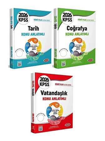 Data 2026 KPSS Tarih + Coğrafya + Vatandaşlık + Türkçe Ultra Konu Anlatımlı 4 lü Set 