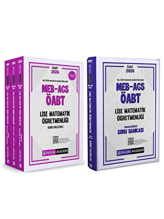 Pegem 2026 ÖABT MEB-AGS Lise Matematik Öğretmenliği Konu Anlatımlı + Soru Bankası 2 li Set