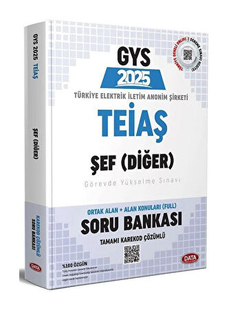 Data 2025 GYS TEİAŞ Genel Müdürlüğü Şef Soru Bankası Çözümlü