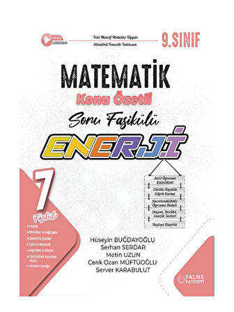 Palme 2026 9. Sınıf Matematik Enerji Konu Özetli Soru Fasikülleri
