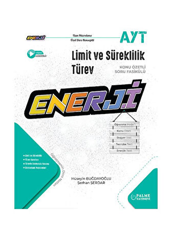 Palme 2026  YKS AYT Limit ve Süreklilik, Türev Enerji Konu Özetli Soru Fasikülü