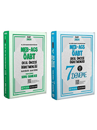 Pegem 2026 ÖABT MEB-AGS Okul Öncesi Öğretmenliği Soru Bankası + 7 Deneme 2 lİ Set 