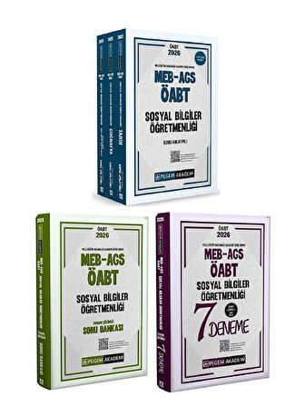 Pegem 2026 ÖABT MEB-AGS Sosyal Bilgiler Öğretmenliği Konu Anlatımlı + Soru Bankası + 7 Deneme 3 lü Set