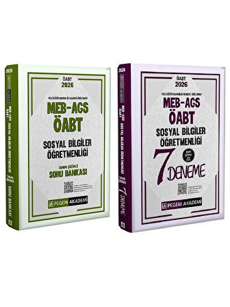 Pegem 2026 ÖABT MEB-AGS Sosyal Bilgiler Öğretmenliği Soru Bankası + 7 Deneme 2 li Set 