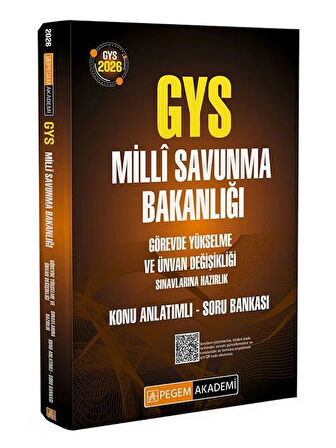 Pegem 2026 GYS ÜDS Milli Savunma Bakanlığı Konu Anlatımlı Soru Bankası