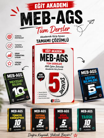 Eğit Akademi + EVP 2026 MEB AGS Tüm Dersler Fasikül Deneme ve Branş Branş Deneme 7 li Set