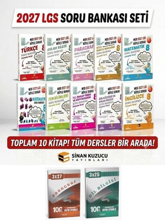 Sinan Kuzucu Yayınları 2027 8. SINIF - LGS MEB BÖYLE SORAR SORU BANKASI SETİ