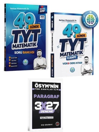 Rehber Matematik 2027 TYT 49 Günde Matematik Video Ders Notarı + Soru Bankası ve EVP PAragraf Deneme