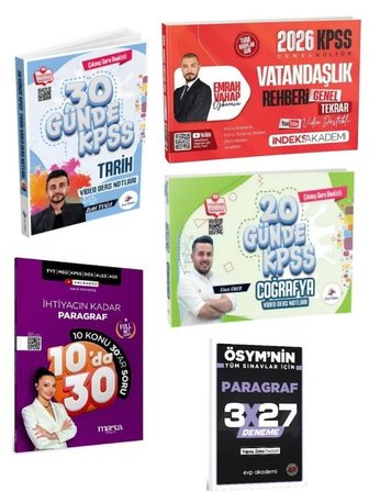 Dizgi Kitap 2026 30 Günde Tarih + 20 Günde Coğrafya + İndeks Vatandaşlık Tekrar +İhtiyacın Paragraf