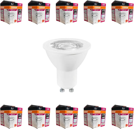 GU10 LED Ampul 4.5W 6500K Beyaz Işık – 350lm, 36° Işık Açısı, 10'lu Ekonomik Paket, Enerji Sınıfı F – 15.000 Saat Ömür