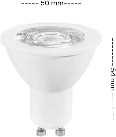GU10 LED Ampul 4.5W 6500K Beyaz Işık – 350lm, 36° Işık Açısı, 10'lu Ekonomik Paket, Enerji Sınıfı F – 15.000 Saat Ömür