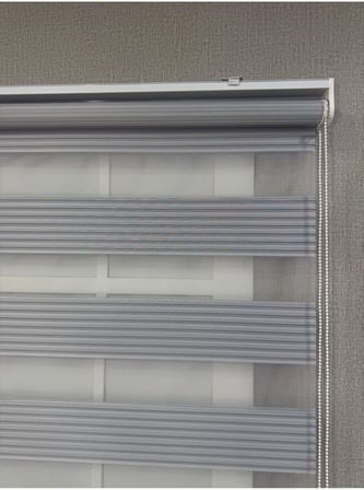 Zebra Stor Geniş Plise Güneşlik Perde, Açık Gri, 70 x 260