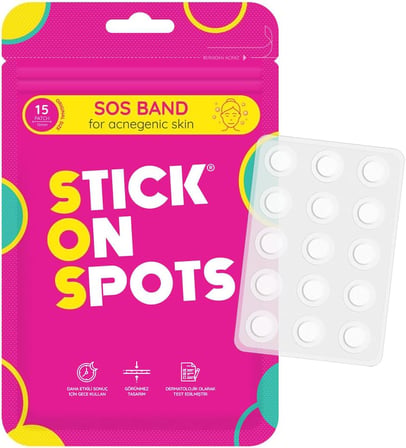 STICK ON SPOTS SOS Band Sivilce/Akne Bandı 15 Parça