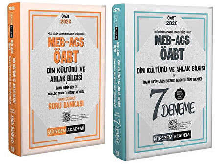 Pegem 2026 ÖABT MEB-AGS Din Kültürü Ahlak Bilgisi Öğretmenliği Soru Bankası + 7 Deneme 2 li Set Pegem Akademi Yayınları