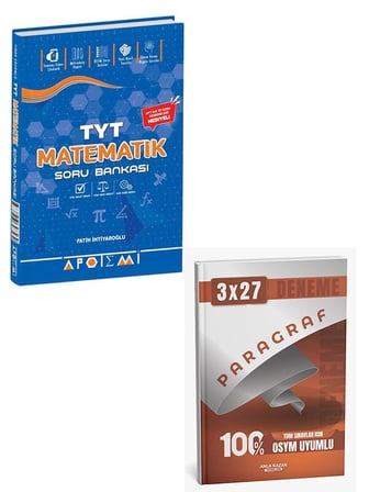 2027 Apotemi 2027 TYT Matematik Soru Bankası+Anla Kazan Paragraf Deneme