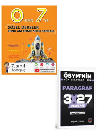 Tonguç 2027 0 dan 7 ye Sözel Konu Anlatımlı Soru Bankası Maarif Model + EVP Akademi Paragraf