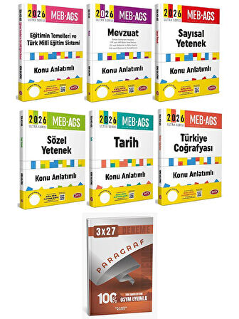 Data 2026 MEB-AGS Tüm Dersler Konu Anlatımlı Ultra Serisi 6 lı Set Anla Kazan Paragraf
